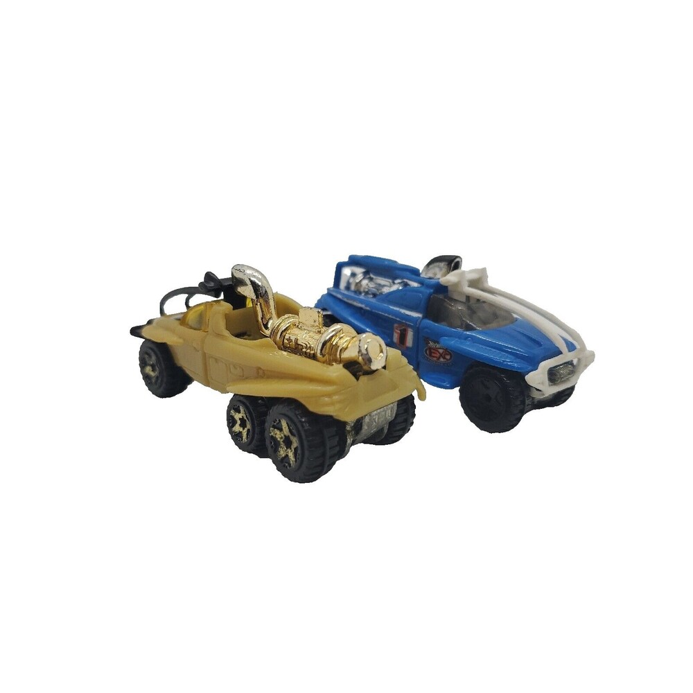 Hot Wheels Lot Of 2 Xs-Ive Diecast Cars Vintage 2000 Green & Blue